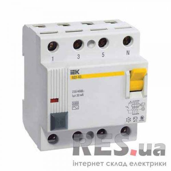 Устройство защитного отключения ВД1-63 4/63/100 ІЕК Киев - изображение 1