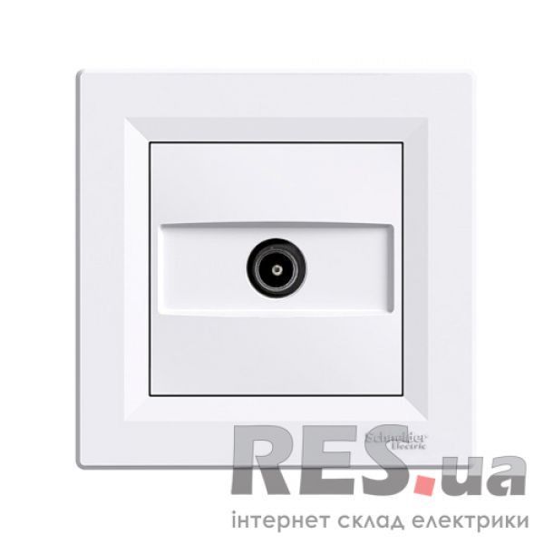 Розетка TV Schneider Asfora конечная Белая (EPH3200121) Київ - изображение 1