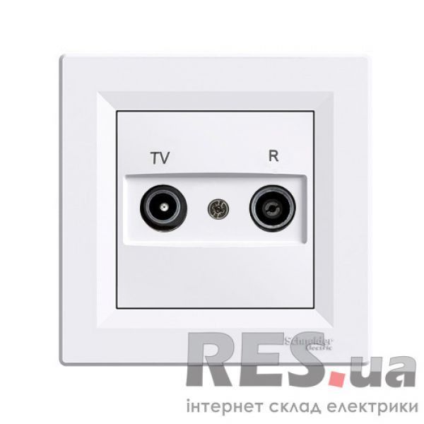 Розетка TV-R Schneider Asfora конечная Белая (EPH3300121) Киев - изображение 1
