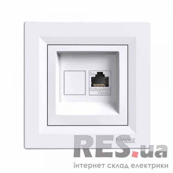 Розетка компьютерная Schneider Asfora kat5e UTP Белая (EPH4300121) Київ - изображение 1