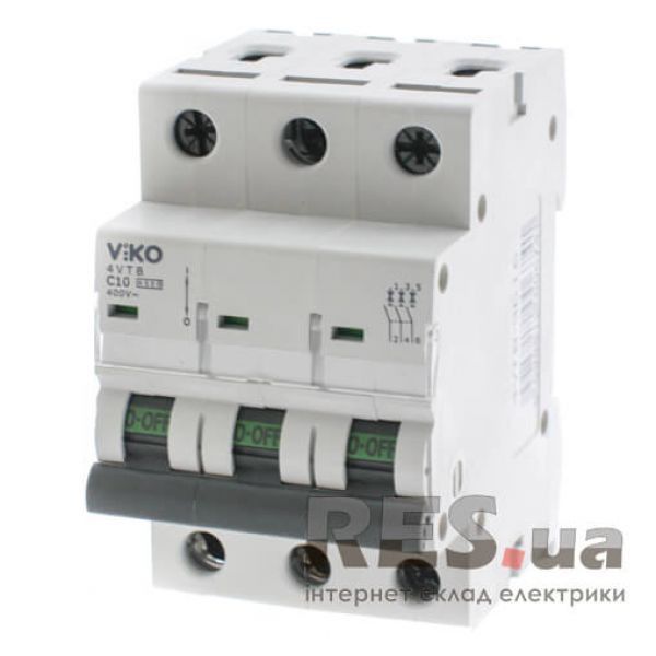 Автоматический выключатель 4VTB-3C 10А 3п. VIKO Київ - изображение 1