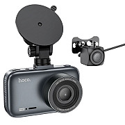 Автомобільний відеореєстратор Hoco DV6 Driving recorder with 3-inch display (with rear camera) Iron  Харьков