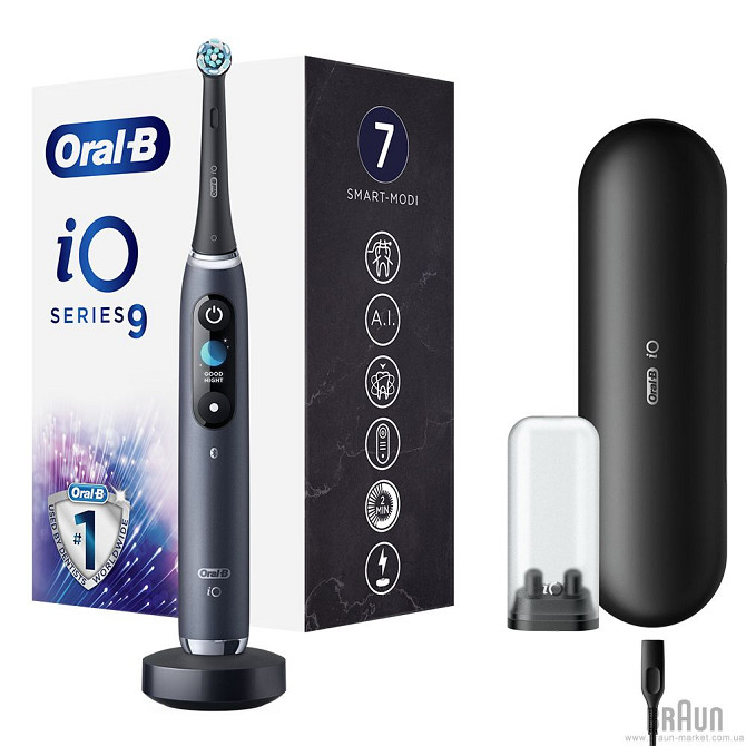 Электрическая зубная щетка Oral-B iO Series 9N IOM9-1B2-2AD черная Киев - изображение 1