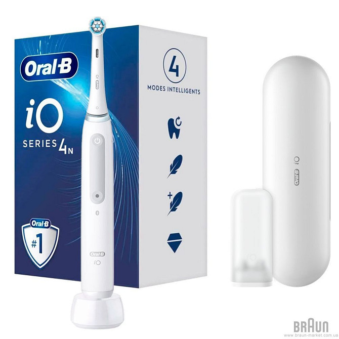 Электрическая зубная щетка Oral-B iO Series White 4N IOG4-1A6-1DK белая Киев - изображение 1