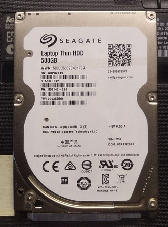 Жесткий диск Seagate 500GB (Слим) Киев - изображение 1