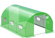 Теплица садовая, парник Польша 3х4,5х2 2-х дверная зеленая 13.5м2 Хорол