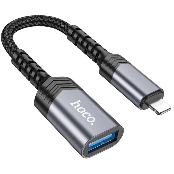 Адаптер Hoco UA24 Lightning to USB Metal Gray (Код товару:38864) Харьков - изображение 1