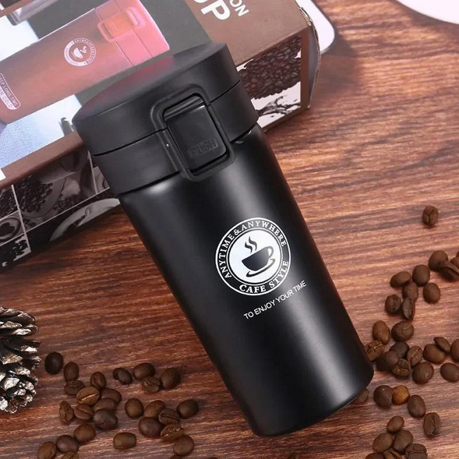 Термокружка 500 мл Caka coffee cup чорний Киев - изображение 1