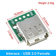 Разъем USB типа A (мама) на плате Борисполь