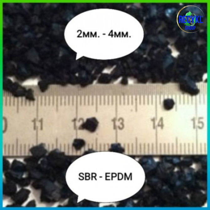 Гумова крихта SBR 2-4мм гумовий гранулят EPDM, rubber granules Одесса - изображение 1