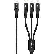 Кабель Proove Hydra 3 in 1 Type-C to Type-C + Micro USB + Lightning 1m Black (CCHY15012101) (Код тов Харьков