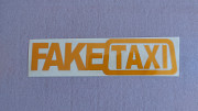 Наклейка на авто или мото FakeTaxi Жёлтая светоотражающая Борисполь