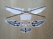 Наклейка на авто Сова на задний значок автомобиля для Mazda Борисполь