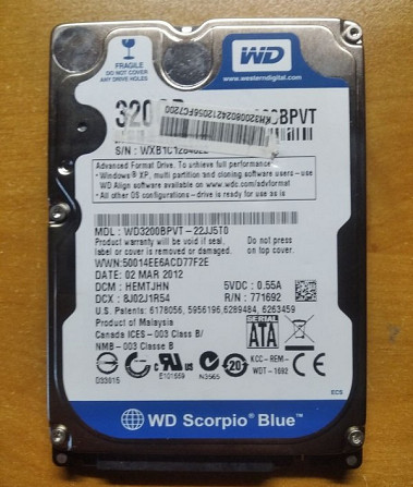 Жесткий диск Blue 320GB Киев - изображение 1