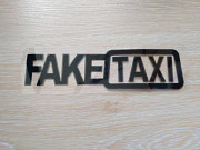 Наклейка на авто FakeTaxi Черная Борисполь