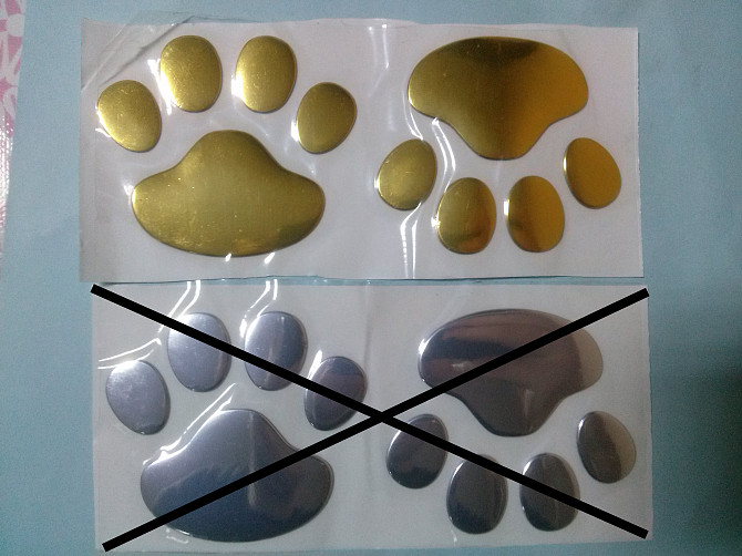 Наклейка на авто Выпуклая Наклейка на авто Лапки. Тюнинг авто Борисполь - изображение 1