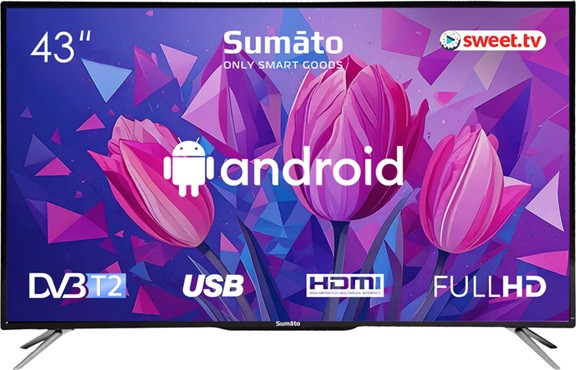Телевизор SUMATO Smart TV 43UTS03 43 дюйма черный Київ - изображение 1
