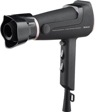 Фен для сушки волос SOGO SS-3670 2000 Вт черный Киев - изображение 1