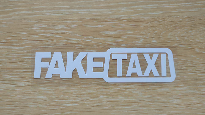 Наклейка на авто FakeTaxi Белая Борисполь - изображение 1