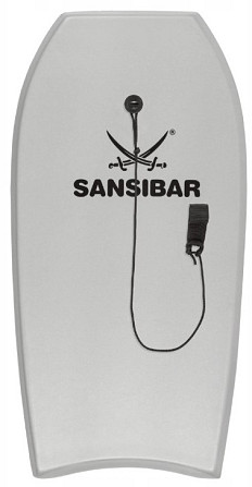 Бодиборд, доска для плавания Sansibar 100x49x5 см серая (до 85 кг.) Киев - изображение 1