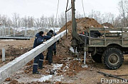 Встановлення залізобетонних стовпів ЛЕП - Київська область Україна Киев