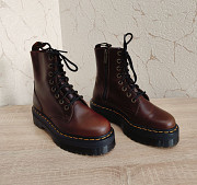 Ботинки Dr. Martens Vegan Jadon Ii Cherry Red Oxford Rub Off 39р/27 см Раздельная