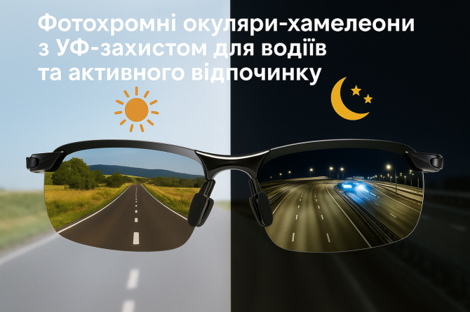 Фотохромні окуляри-хамелеони для водіїв та активного відпочинку Киев - изображение 1