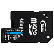 Карта пам'яті Team Elite microSDXC 512GB UHS-I/U3 Class 10 (TEAUSDX512GIV30A103) (Код товару:40253) Харьков