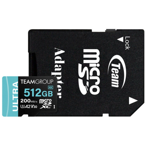 Карта пам'яті Team Ultra microSDXC 512GB UHS-I/U3 Class 10 (TULMSDX512GIA2V3022503) (Код товару:4091 Харьков - изображение 1