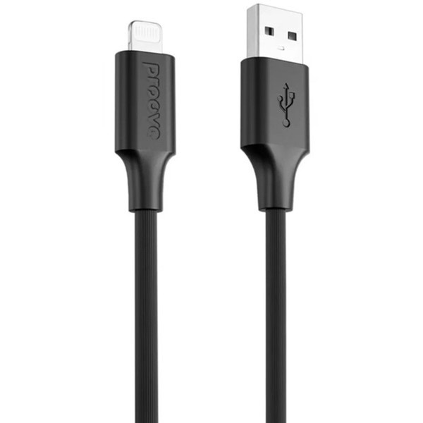 Кабель Proove Striped Silicone USB-A to Lightning 1m Black (CCSS00001101) (Код товару:40992) Харьков - изображение 1