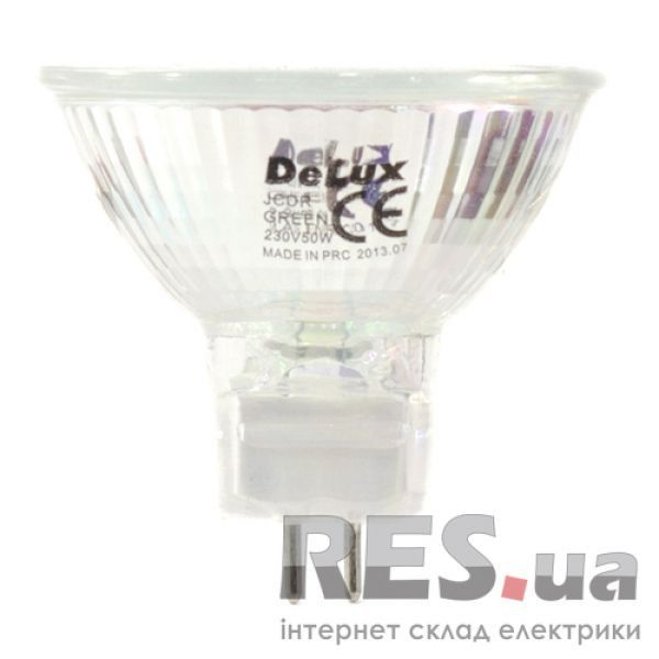 Лампа рефлекторная галогеновая 50вт 230В G5.3 зеленая DELUX JCDR Київ - изображение 1