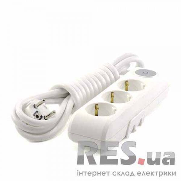 Удлинитель 3 гнезда 3 метра с заземлением и выключателем VIKO Multi-Let Киев - изображение 1