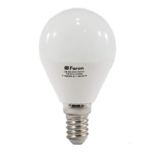 LB-95 Лампа светодиодная P45 7W/220V/2700K Е14 FERON Киев - изображение 1