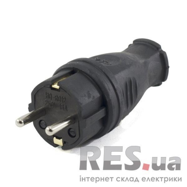 Вилка каучуковая с заземлением 16А LMA054 Lemanso Киев - изображение 1