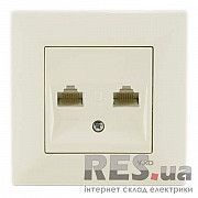 Розетка компьютерная 2RJ45 крем VI-KO Meridian Київ