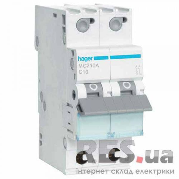 Автоматический выключатель Hager MC 210А 10A 2p C Київ - изображение 1