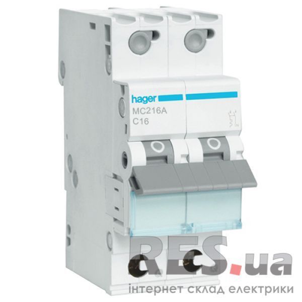 Автоматический выключатель Hager MC 216А 16A 2p C Київ - изображение 1