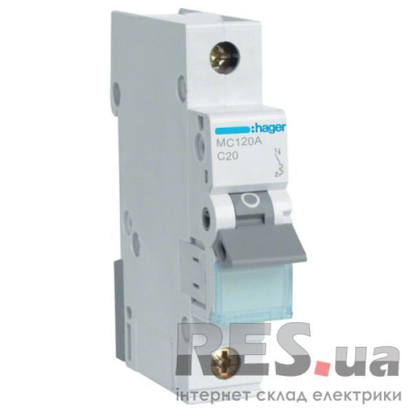 Автоматический выключатель Hager MC 120А 20A 1p C Київ - изображение 1