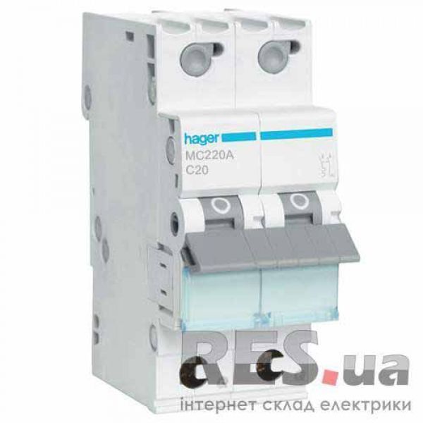 Автоматический выключатель Hager MC 220А 20A 2p C Київ - изображение 1