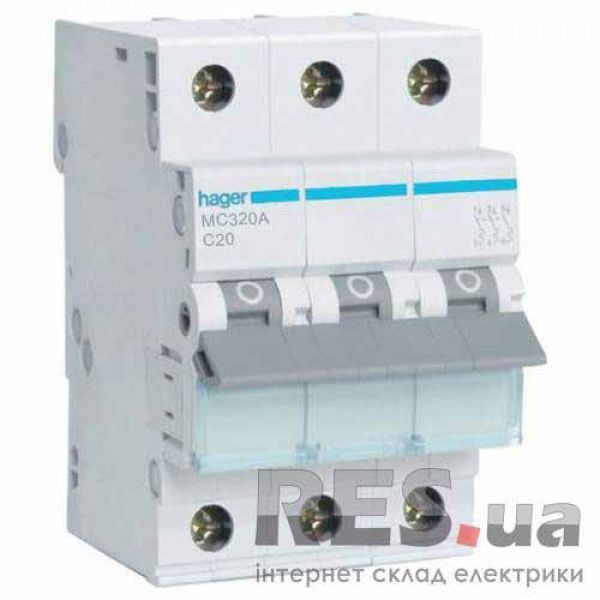 Автоматический выключатель Hager MC 320А 3p 20A C Київ - изображение 1