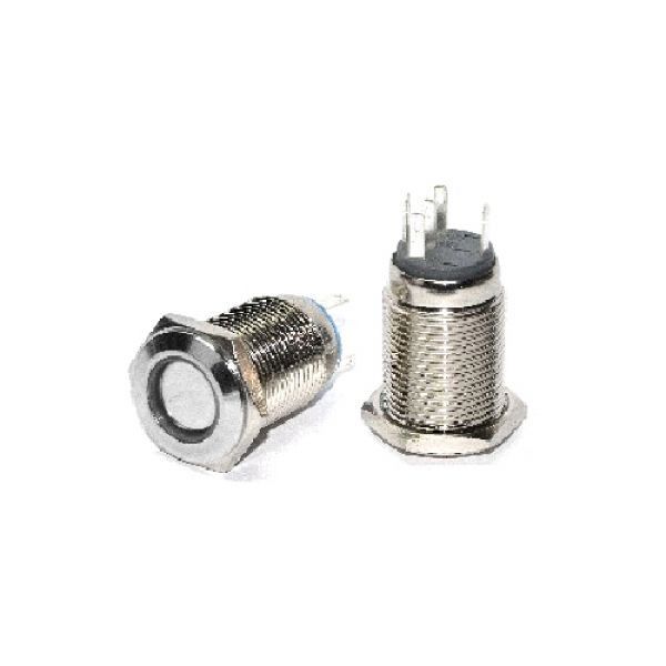 Кнопка металлическая TYJ 16-261, 1NO 1NC, с подсветкой желтая 220V АскоУкрем Київ - изображение 1