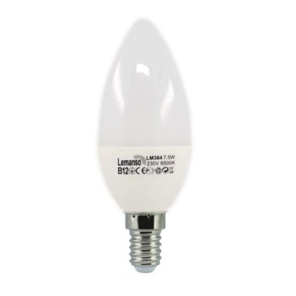 Лампа светодиодная С37 7,5 W E14 6500K 600LM 230V LM384 Lemanso Киев - изображение 1