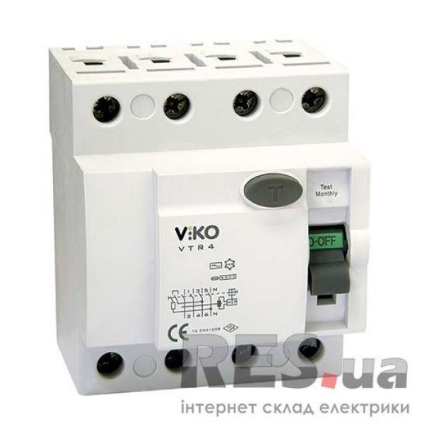 Устройство защитного отключения 4p 32А 30мА VIKO Київ - изображение 1