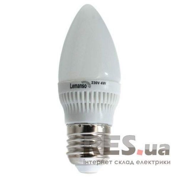 Лампа светодиодная С37 4W E27 12LED 6500K 380LM 230V / LM322 Lemanso Киев - изображение 1