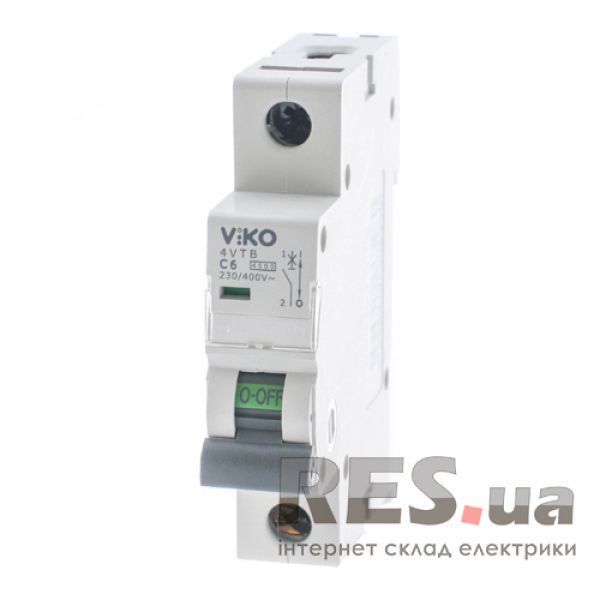 Автоматический выключатель 4VTB-1C 6А 1п. VIKO Киев - изображение 1