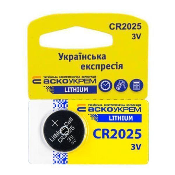 Батарейка литиевая CR2025 3В таблетка АскоУкрем Киев - изображение 1
