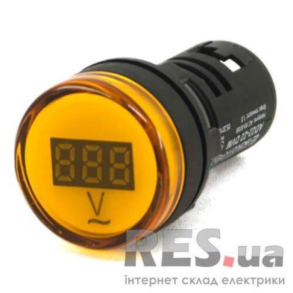 Вольтметр желтый цифровой AD22-22 DVM 80-500 В AC АскоУкрем Киев - изображение 1