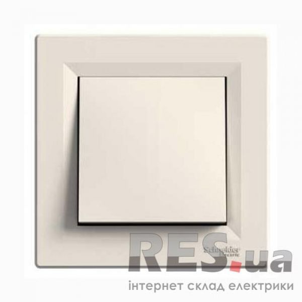 Выключатель 1-клавишный Schneider Asfora Крем (EPH0100123) Киев - изображение 1
