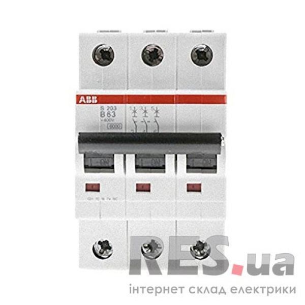Автоматический выключатель ЅН203-В63/3 63А 3п. ABB Киев - изображение 1
