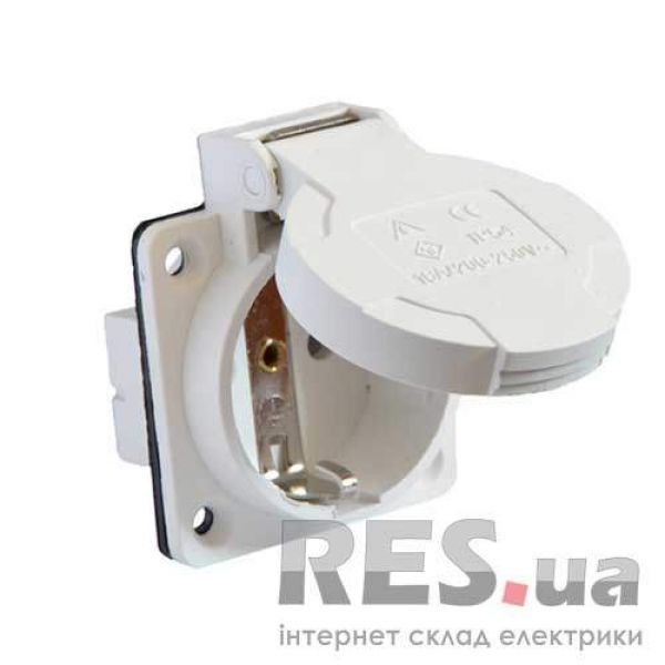 Гнездо врезное ГВ 16А/2 2Р+РЕ (112) ІР44 АскоУкрем Киев - изображение 1